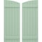 Ekena Millwork Americraft 6-Board (2 Batten) Wood Joined Board-n-Batten Shutters w/Ellipt Top, ARW101BE621X77SGH, PR ARW101BE621X77SGH - alternate 1